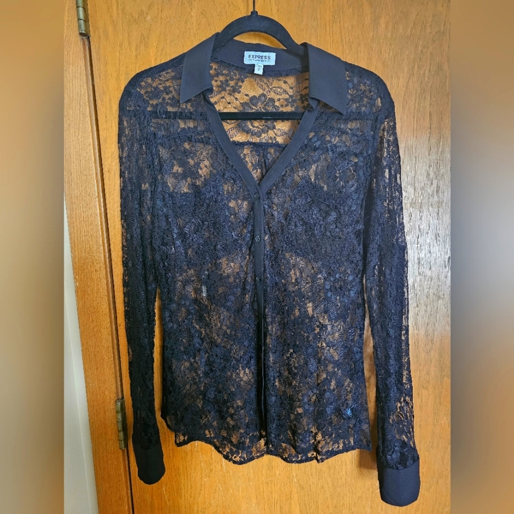 Express black portofino shirt, medium.